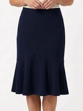 Tobias Dark Navy Flared Midi Skirt- Sz. 10